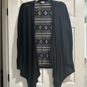 Black long sleeve cardigan